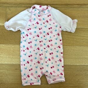 Janie and Jack pink floral swimsuit